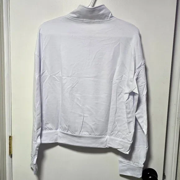 Scacto White Long Sleeve Quarter Zip Hoodie - Brand New with Tags - Picture 3 of 3